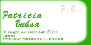 patricia buksa business card